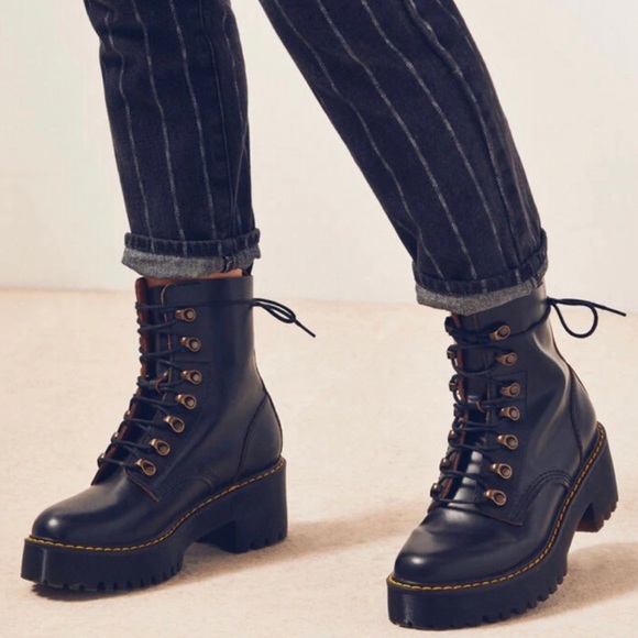 Dr MARTENS LEONA BLACK Vintage Smooth Size:8 - Picture 3 of 12